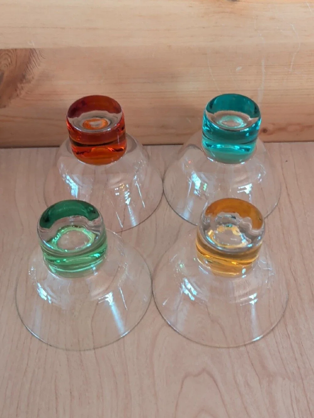 4 Sagaform Club Martini Colorful Glasses.